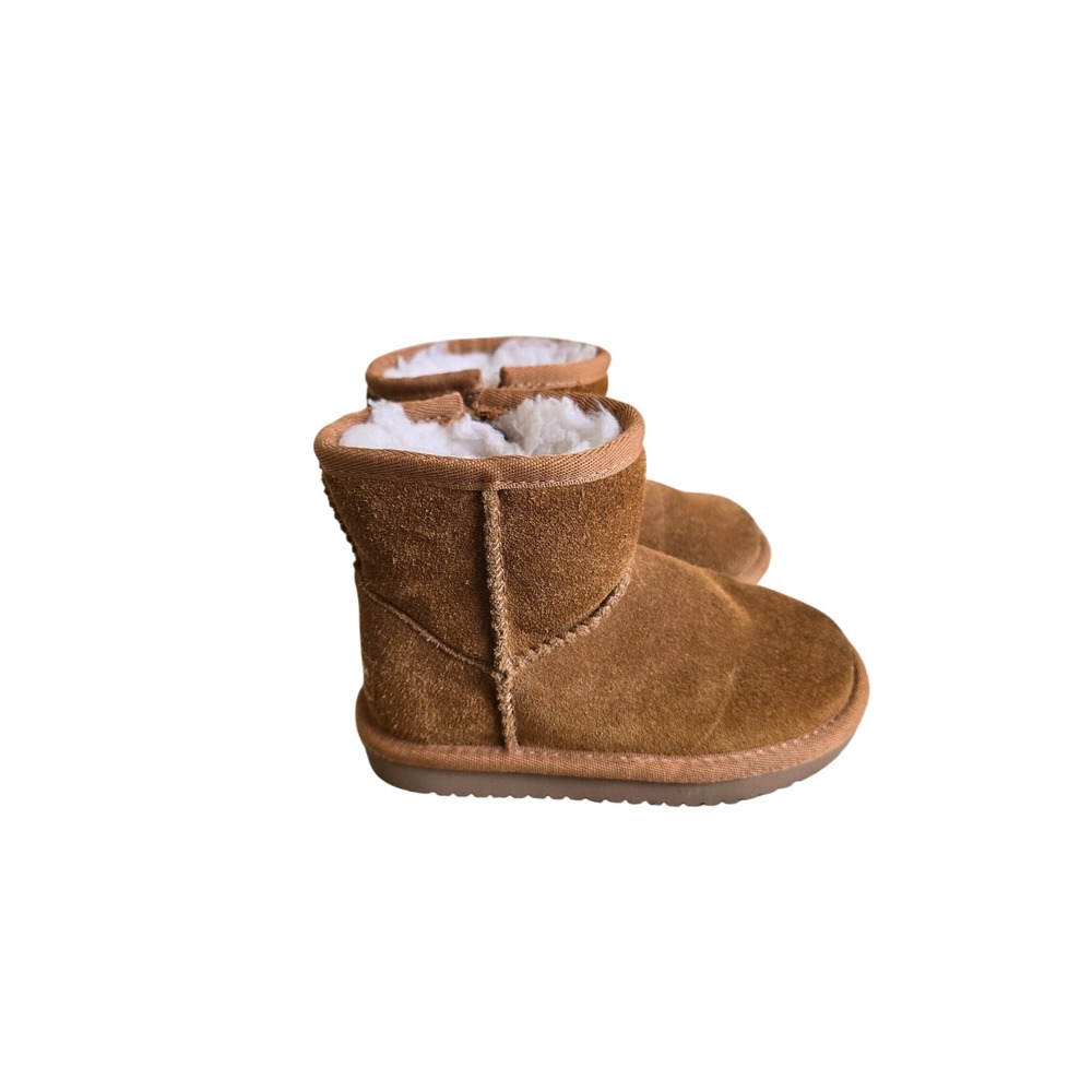 Koolaburra by UGG Kids Mini Chestnut Short Suede Boots Girls Size 8